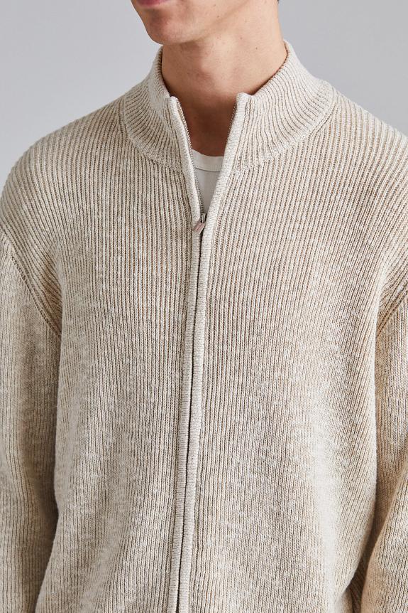 Holzweiler Atlantic Zip Cardigan Sand Mix-3